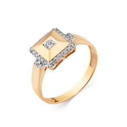 Inel din aur roz cu pietre Diamant