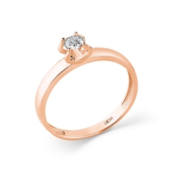Inel din aur roz cu pietre Diamant