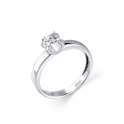Inel din aur alb cu pietre Diamant
