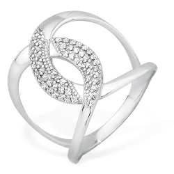 Inel din argint  cu pietre Cubic Zirconia Incolor