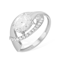 Inel din argint  cu pietre Cubic Zirconia Incolor