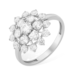 Inel din argint  cu pietre Cubic Zirconia Incolor