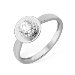 Inel din argint  cu pietre Cubic Zirconia Incolor