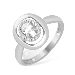 Inel din argint  cu pietre Cubic Zirconia Incolor