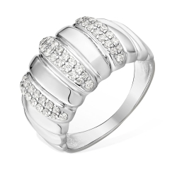 Inel din argint  cu pietre Cubic Zirconia Incolor