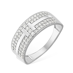 Inel din argint  cu pietre Cubic Zirconia Incolor