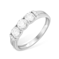 Inel din argint  cu pietre Cubic Zirconia Incolor