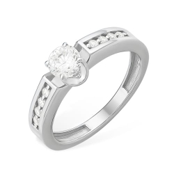 Inel din argint  cu pietre Cubic Zirconia Incolor