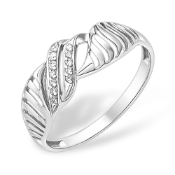Inel din argint  cu pietre Cubic Zirconia Incolor
