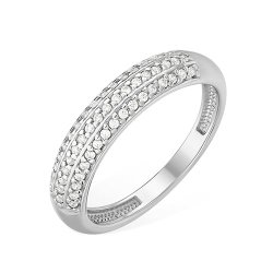 Inel din argint  cu pietre Cubic Zirconia Incolor