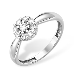 Inel din argint  cu pietre Cubic Zirconia Incolor