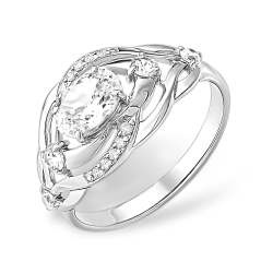 Inel din argint  cu pietre Cubic Zirconia Incolor