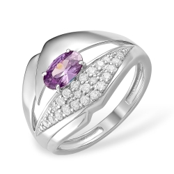 Inel din argint  cu pietre Cubic Zirconia Incolor