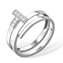 Inel din argint  cu pietre Cubic Zirconia Incolor