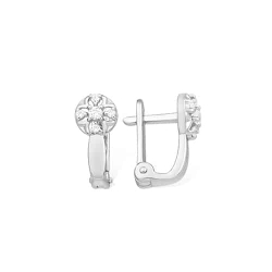 Cercei p-u copii din argint  cu pietre Cubic Zirconia Incolor
