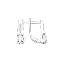 Cercei din argint  cu pietre Cubic Zirconia Incolor