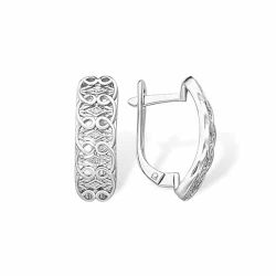 Cercei din argint  cu pietre Cubic Zirconia Incolor
