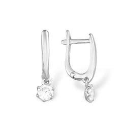 Cercei Suspendați din argint  cu pietre Cubic Zirconia Incolor