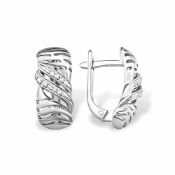 Cercei din argint  cu pietre Cubic Zirconia Incolor