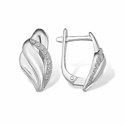 Cercei din argint  cu pietre Cubic Zirconia Incolor