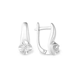 Cercei din argint  cu pietre Cubic Zirconia Incolor