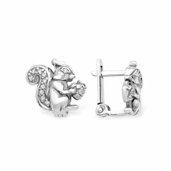 Cercei p-u copii din argint  cu pietre Cubic Zirconia Incolor
