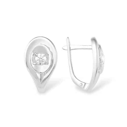 Cercei din argint  cu pietre Cubic Zirconia Incolor