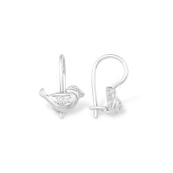 Cercei p-u copii din argint  cu pietre Cubic Zirconia Incolor