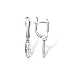 Cercei Suspendați din argint  cu pietre Cubic Zirconia Incolor