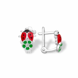 Cercei p-u copii din argint  cu pietre Cubic Zirconia Incolor