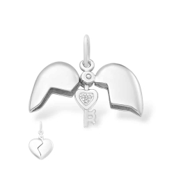 Pandantiv din argint  cu pietre Cubic Zirconia Incolor