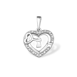 Pandantiv din argint  cu pietre Cubic Zirconia Incolor