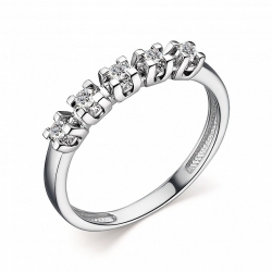 Inel din aur alb cu pietre Diamant