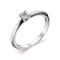 Inel din aur alb cu pietre Diamant