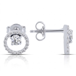 Cercei din argint cu Cubic Zirconia Incolor