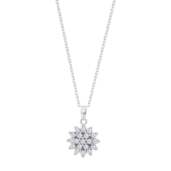 Colier din argint  cu pietre Cubic Zirconia Incolor