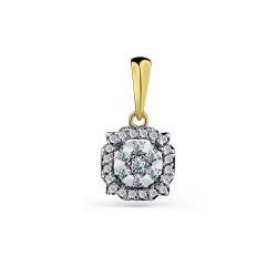 Pandantiv din aur galben cu pietre Diamant