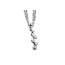 Pandantiv din aur alb cu pietre Diamant