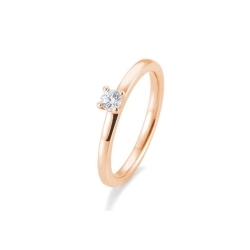 Inel din aur roz cu pietre Diamant
