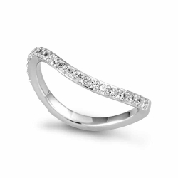 Inel din aur alb cu pietre Diamant