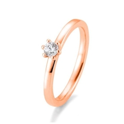Inel din aur roz cu Diamant