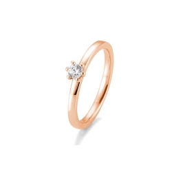 Inel din aur roz cu pietre Diamant
