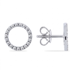 Cercei din argint cu Cubic Zirconia Incolor
