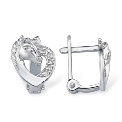 Cercei din argint cu Cubic Zirconia Incolor