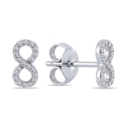 Cercei din argint cu Cubic Zirconia Incolor