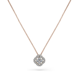Colier din aur roz cu pietre Diamant