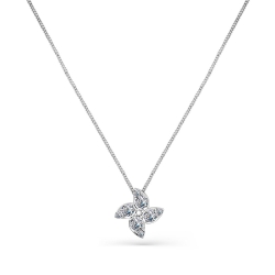 Colier din aur alb cu pietre Diamant