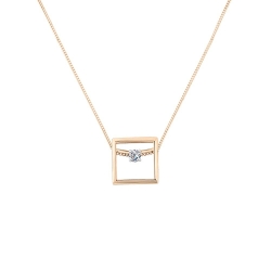 Colier din aur roz cu pietre Diamant
