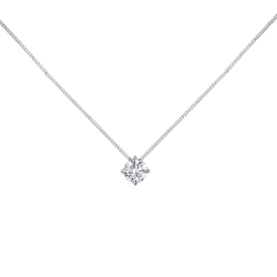 Colier din aur alb cu pietre Diamant