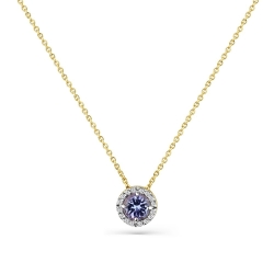 Colier din aur galben cu pietre Diamant, Tanzanit